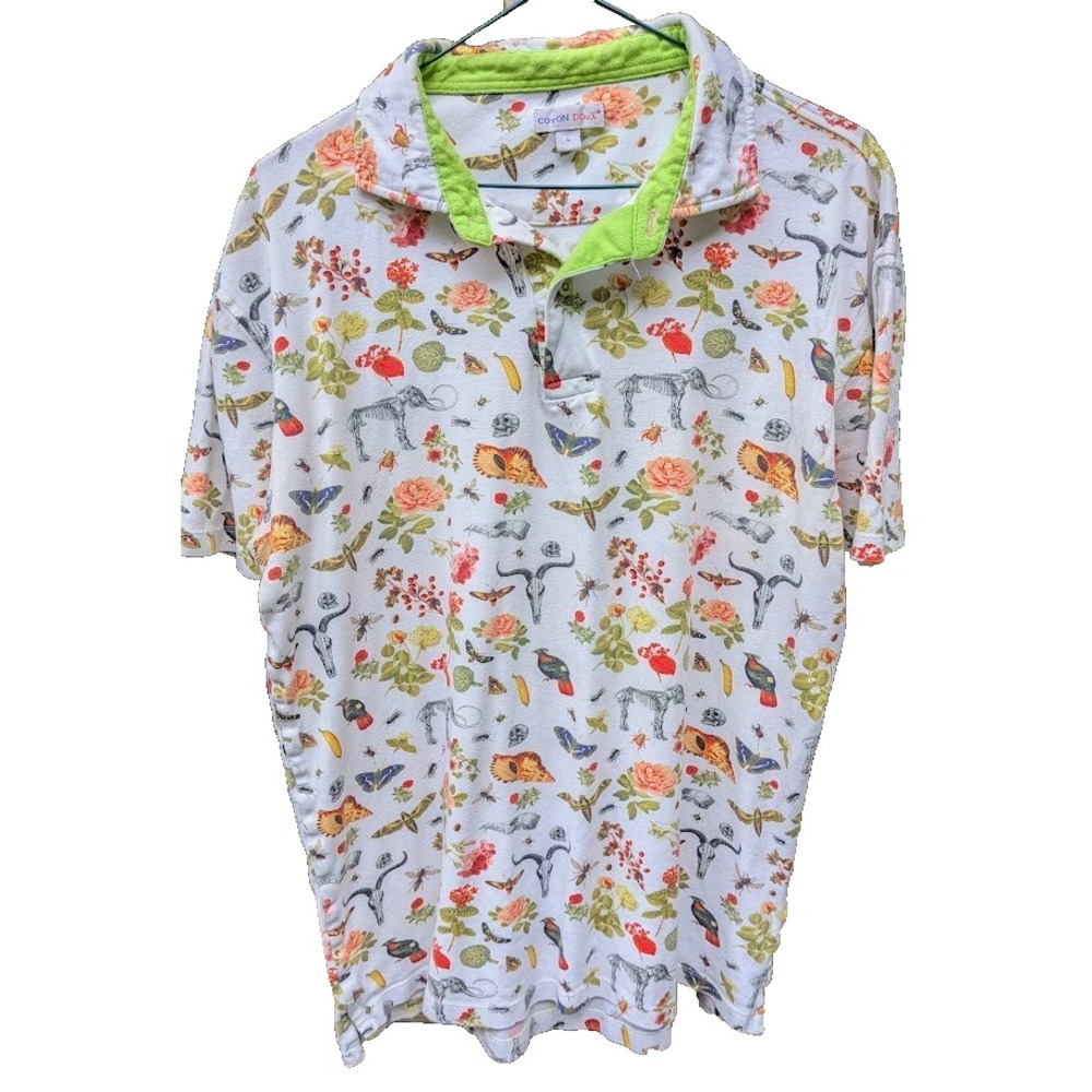 Coton Doux Mens All Over Print Polo Shirt S Science Nature Outdoors Golf Unique